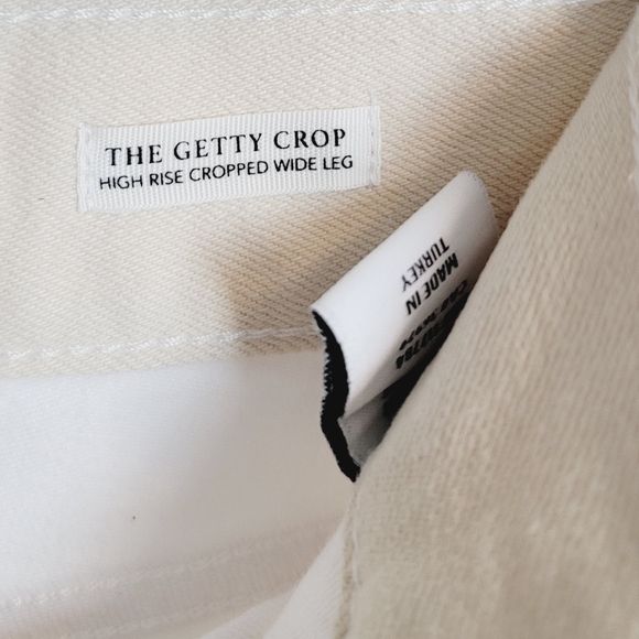 🆕️ Rails Getty Crop Wide Leg Jeans in Ecru Patchwork - Picture 9 of 16